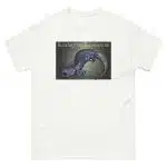 Fine art illustration of a Blue-Spotted Salamander printed on a high-quality 100% unisex cotton t-shirt.