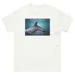 Fine art illustration of a Risso's Dolphin printed on a high-quality 100% unisex cotton t-shirt.