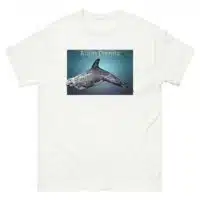 Fine art illustration of a Risso's Dolphin printed on a high-quality 100% unisex cotton t-shirt.