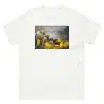 Fine art illustration of a Southern Sea Otter and young printed on a high-quality 100% unisex cotton t-shirt.