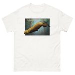 Fine art illustration of a California Sea Lion printed on a high-quality 100% unisex cotton t-shirt.