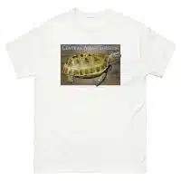 Fine art illustration of a Central Asian Tortoise printed on a high-quality 100% unisex cotton t-shirt.