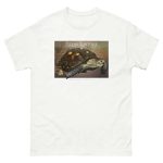 Fine art illustration of a Texas Tortoise printed on a high-quality 100% unisex cotton t-shirt.