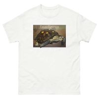 Fine art illustration of a Texas Tortoise printed on a high-quality 100% unisex cotton t-shirt.