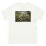 Fine art illustration of an Asian Forest Tortoise printed on a high-quality 100% unisex cotton t-shirt.