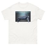 Fine art illustration of a Leatherback Sea Turtle printed on a high-quality 100% unisex cotton t-shirt.