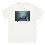 Fine art illustration of a Leatherback Sea Turtle printed on a high-quality 100% unisex cotton t-shirt.