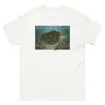 Fine art illustration of a Kemp's Ridley Sea Turtle printed on a high-quality 100% unisex cotton t-shirt.