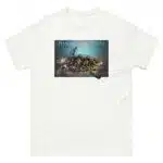 Fine art illustration of a Hawksbill Sea Turtle printed on a high-quality 100% unisex cotton t-shirt.