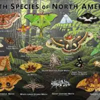 Moths of North America poster print