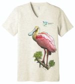 Roseate Spoonbill Unisex Jersey Short-Sleeve V-Neck T-Shirt