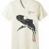 Wood Stork Unisex Jersey Short-Sleeve V-Neck T-Shirt