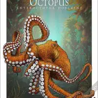 Poster design featuring of a Giant Pacific Octopus