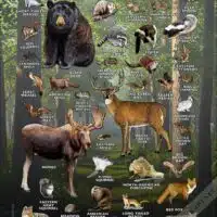 Land Mammals of Massachusetts poster print